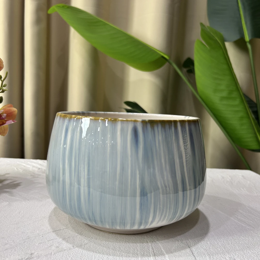 C056口16.5高13.5简约透气流苏花盆适合蝴蝶兰君子兰等多种绿植