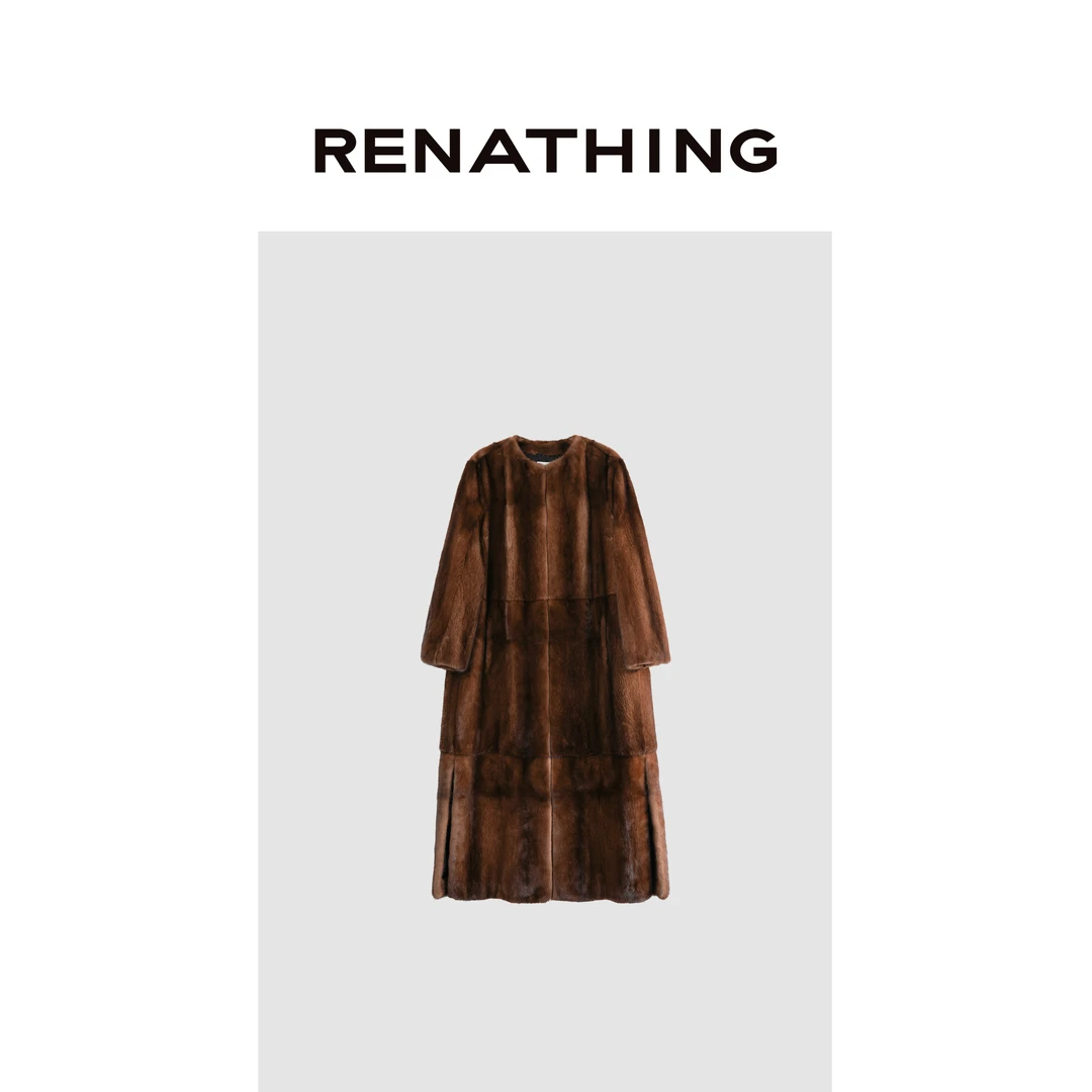 【RENATHING】深棕色矜贵长款皮草