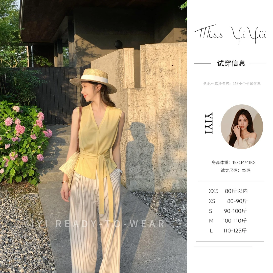【盛夏午后上衣】<YiYiii>2025夏季小个子背心显瘦气质时尚修身上衣