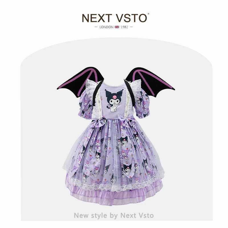 英国NEXT VSTO女童库洛米连衣裙夏季洋气女宝宝洛丽塔生日公主裙
