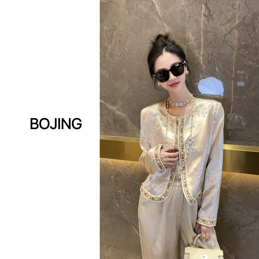 现货【蝶恋花】新中式气质轻奢时尚春季复古重工设计感外套