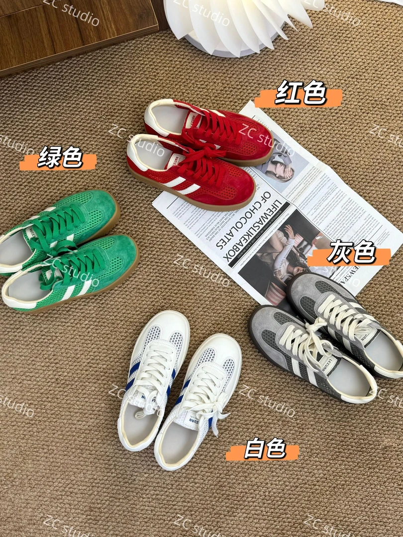 【珍珍家】板鞋灰色韩版德训鞋时尚休闲鞋透气运动鞋高帮夏季