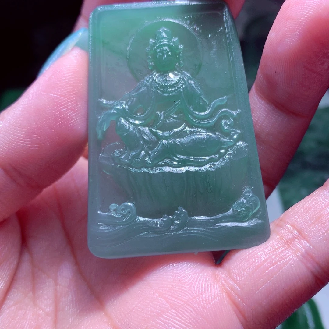 定制翡翠未镶嵌天然缅甸翡翠A货毛货挂件