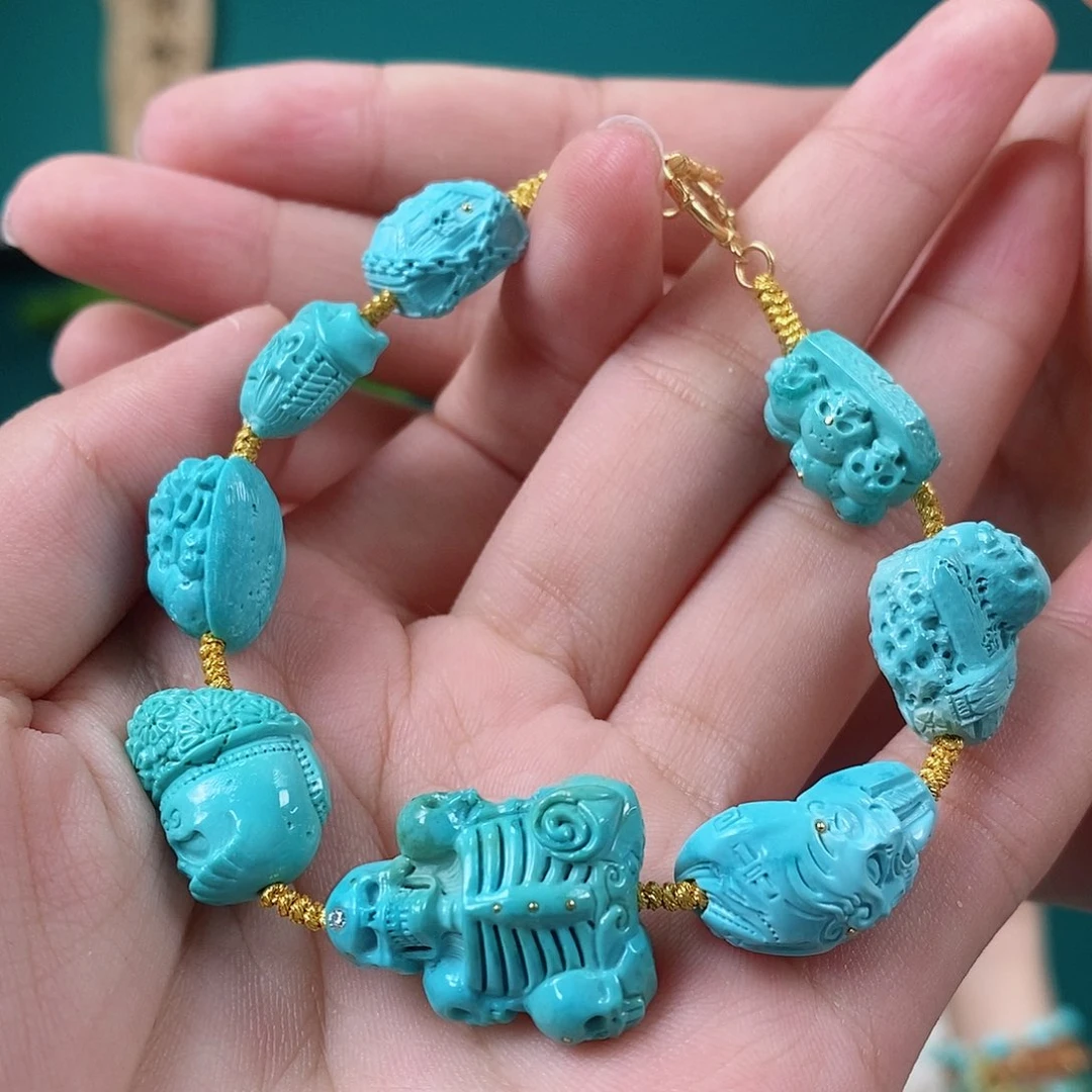 未镶嵌绿松石珠宝奇石