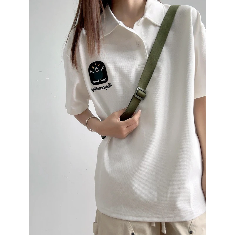 美式华夫格polo衫短袖男夏季少年感穿搭翻领t恤休闲cleanfit半袖