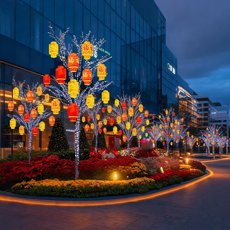 春节过年灯笼彩灯户外公园景区景观亮化工程装饰灯庭院新年氛围灯