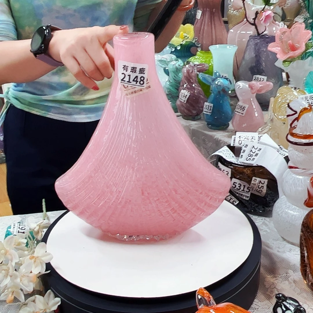 2148吓家悦琉璃花瓶摆件