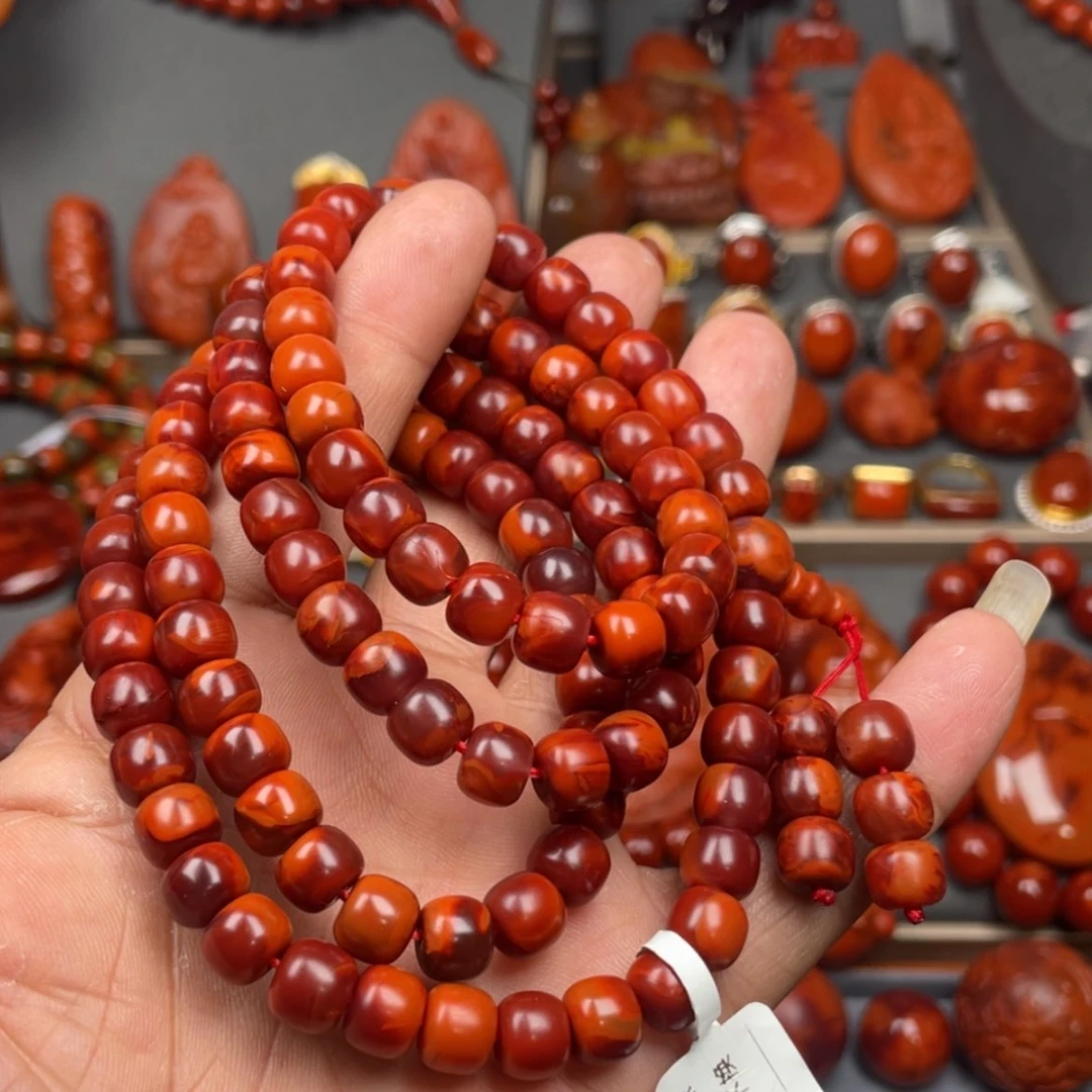 【闪购商品】南红玛瑙珠宝奇石未镶嵌多圈8