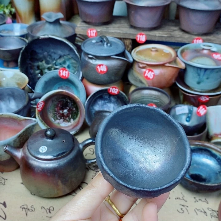 杯子纯柴烧裸烧茶器茶杯