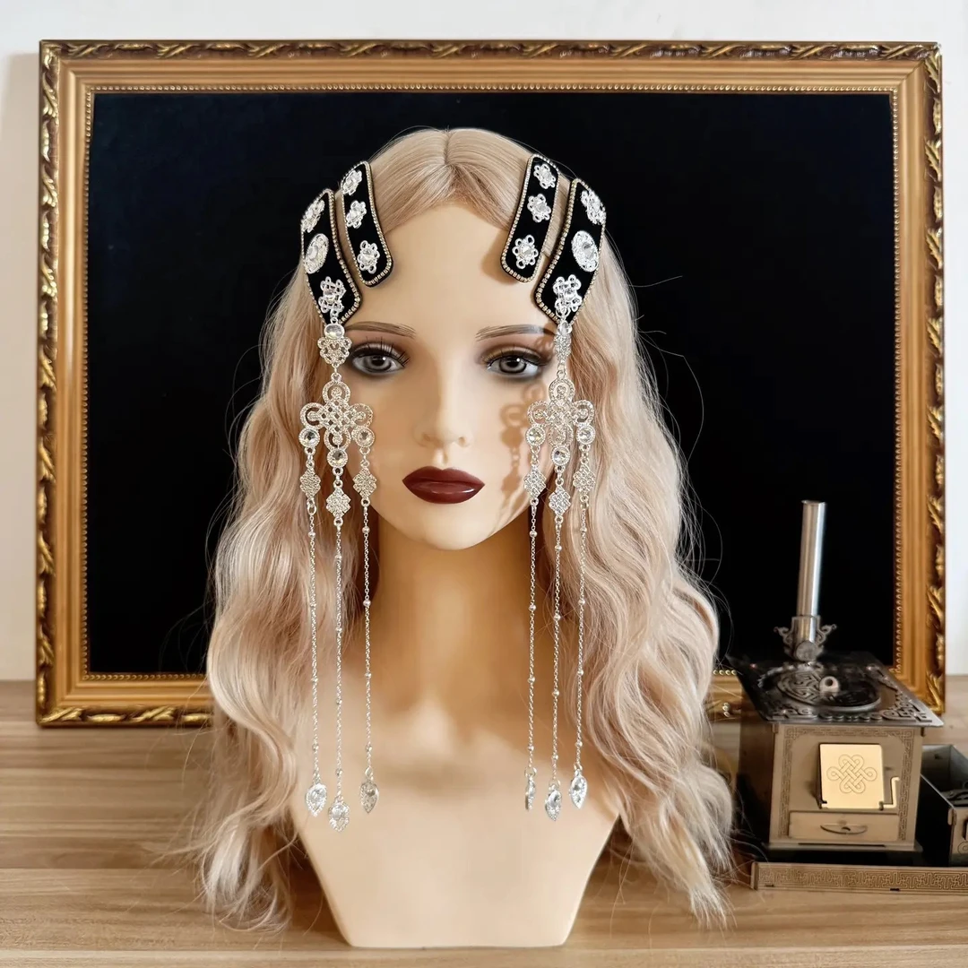 民族风蒙古元素大气简约流苏时尚气质头饰发夹bb夹