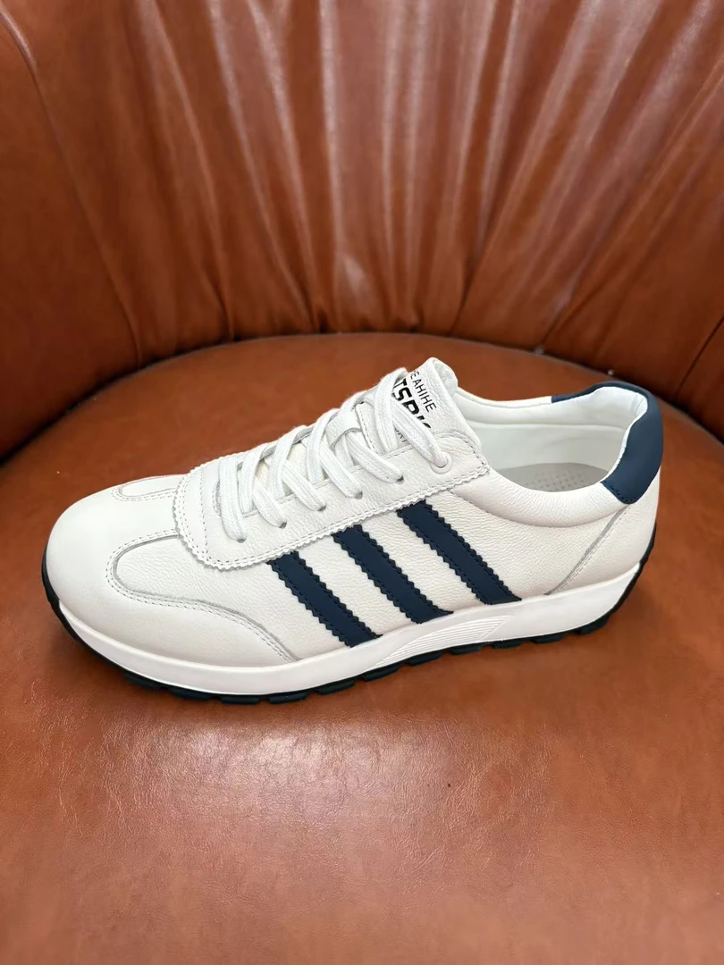 汉马真头层牛皮男鞋阿甘鞋春秋轻便透气德训鞋休闲百搭运动鞋5025