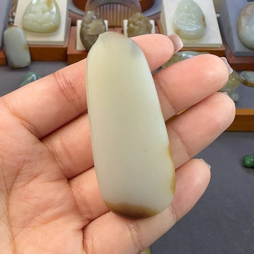 【闪购商品】定制和田玉懿**变平安无事牌