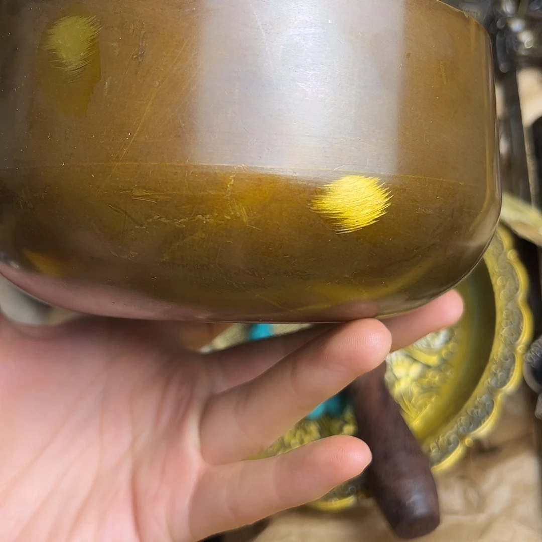 原矿风磨铜精雕摆件