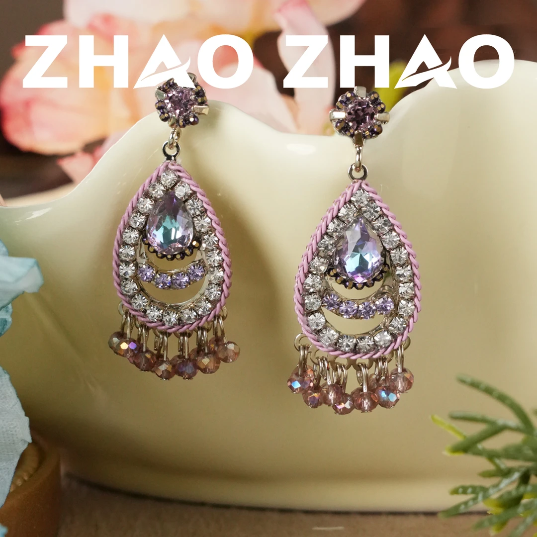 铜合金耳饰 「锦瑟朦胧」耳饰民族风异域风显脸小度假出片耳坠