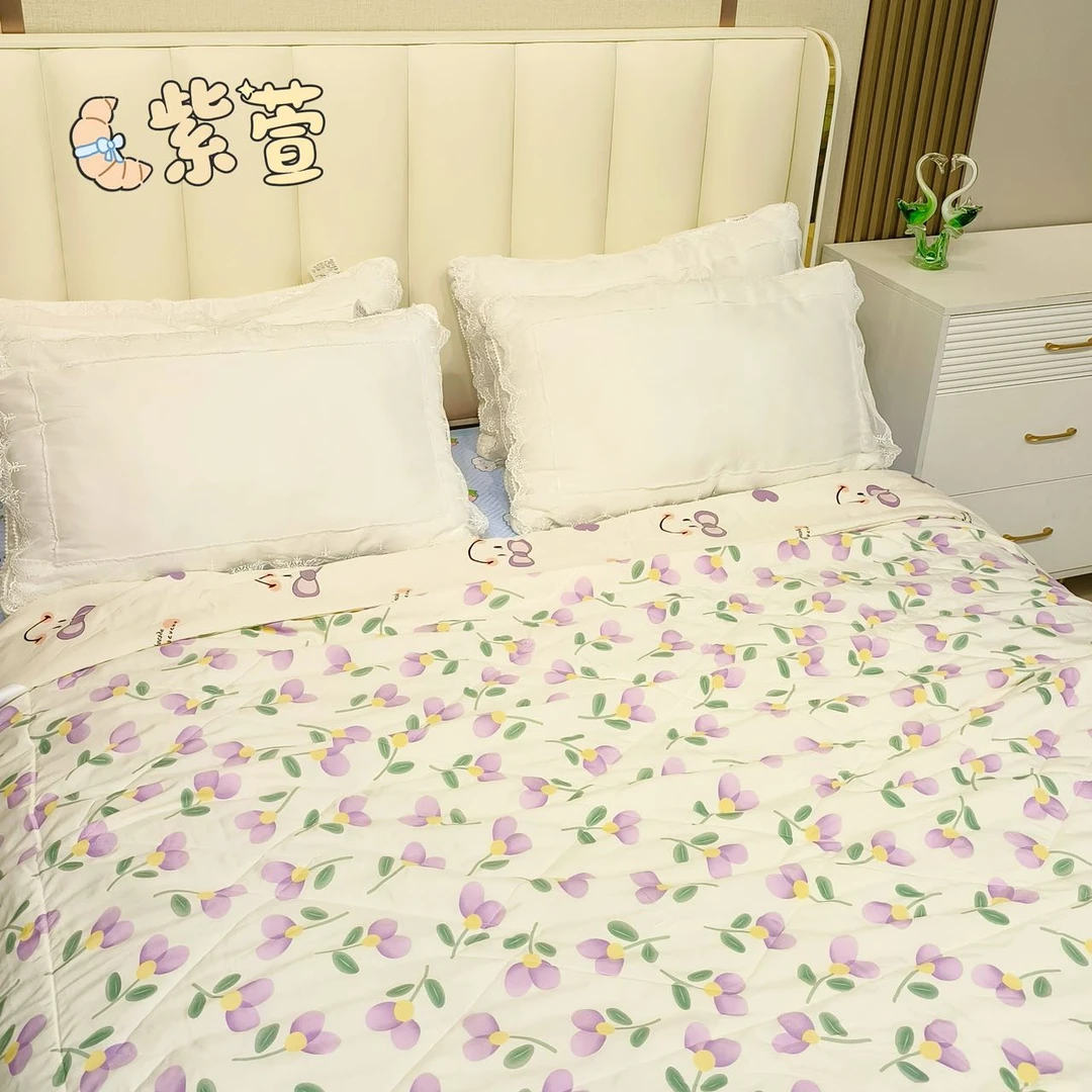 【福运鸟】爆款人造棉夏被 单人双面亲肤