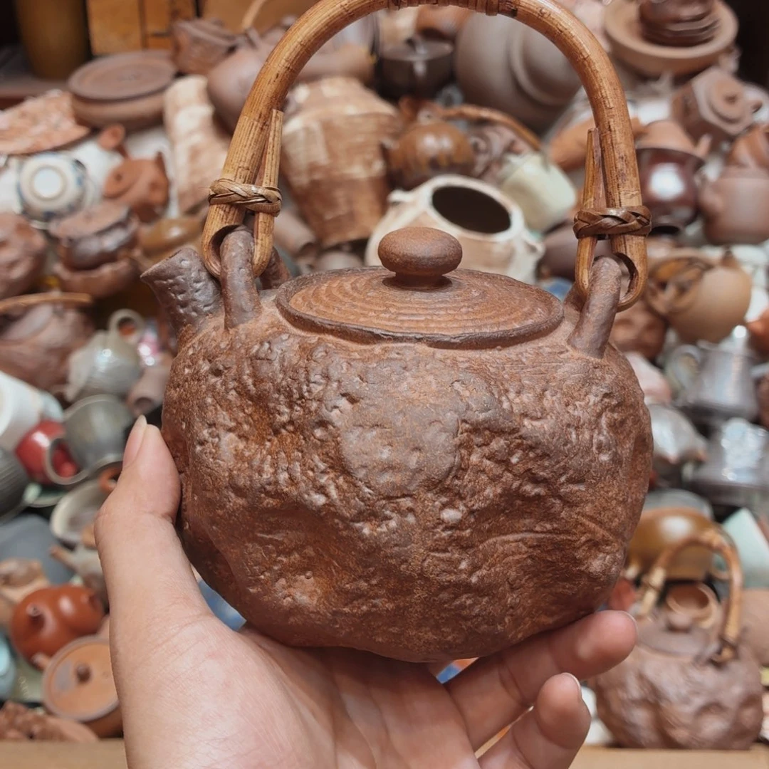 柴烧老岩泥高温茶器皿