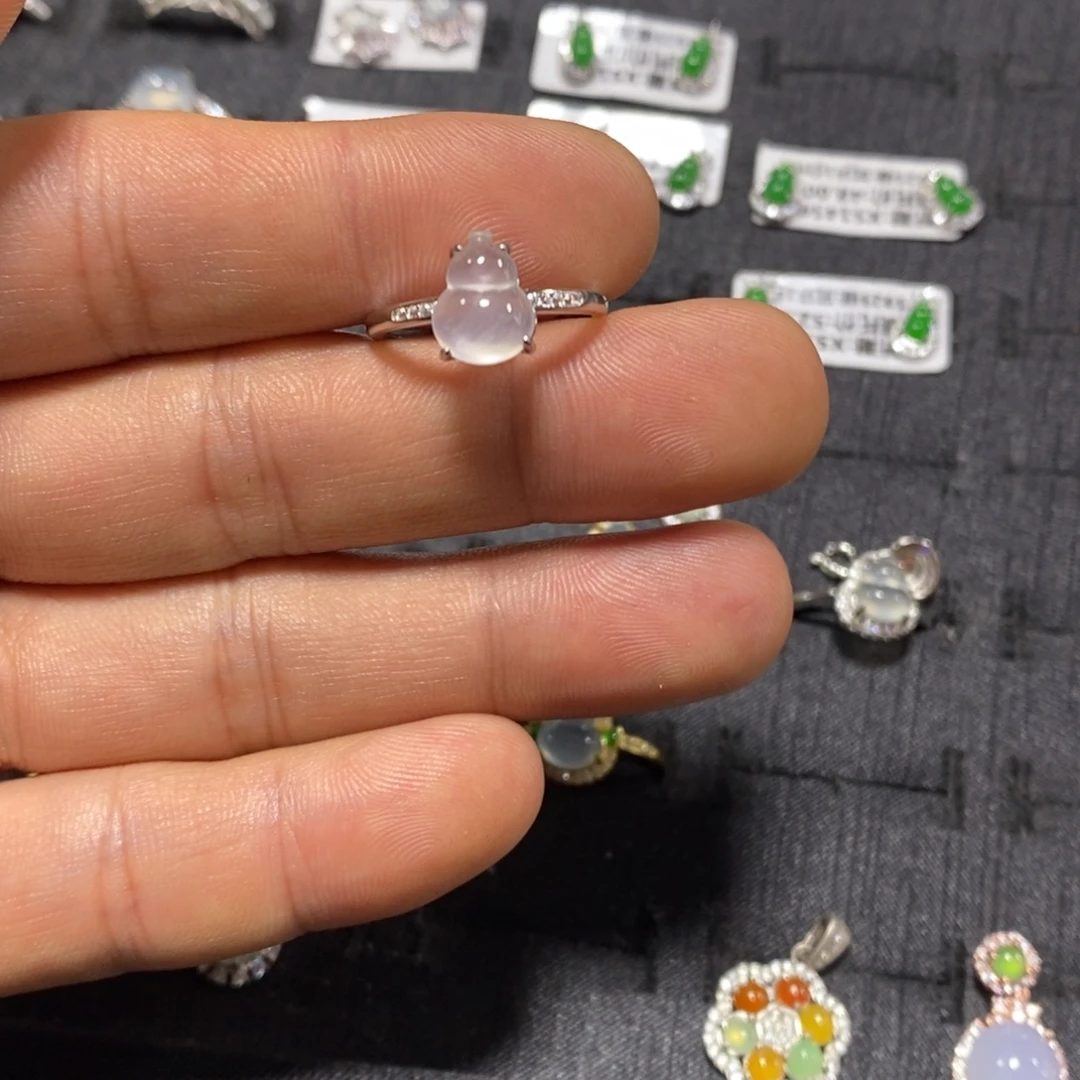 翡翠银S925镶嵌戒指