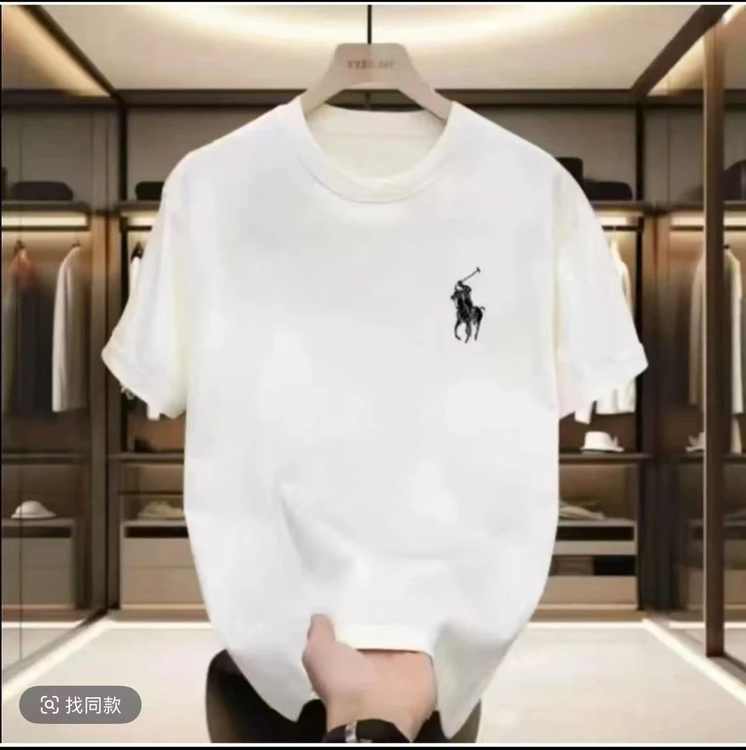 332重磅新疆长绒棉短袖圆领云柔水光T打底衫 男女纯棉T--48