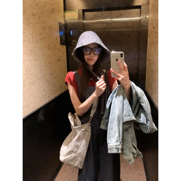 【赵小小&加州休闲日】7019 秋季新款工装风连体裤显瘦休闲背带裤女