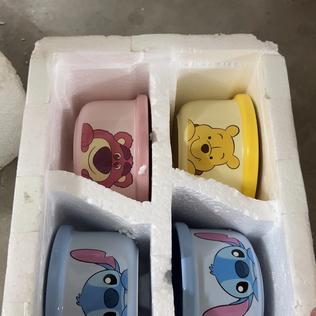 瓷正品碗五寸史迪仔加草莓熊加维尼