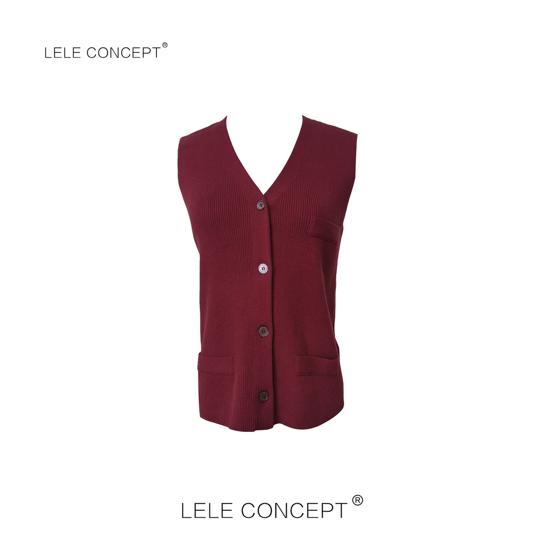 LELE CONCEPT丨【如一】系扣双兜无袖马甲针织舒适款S0947