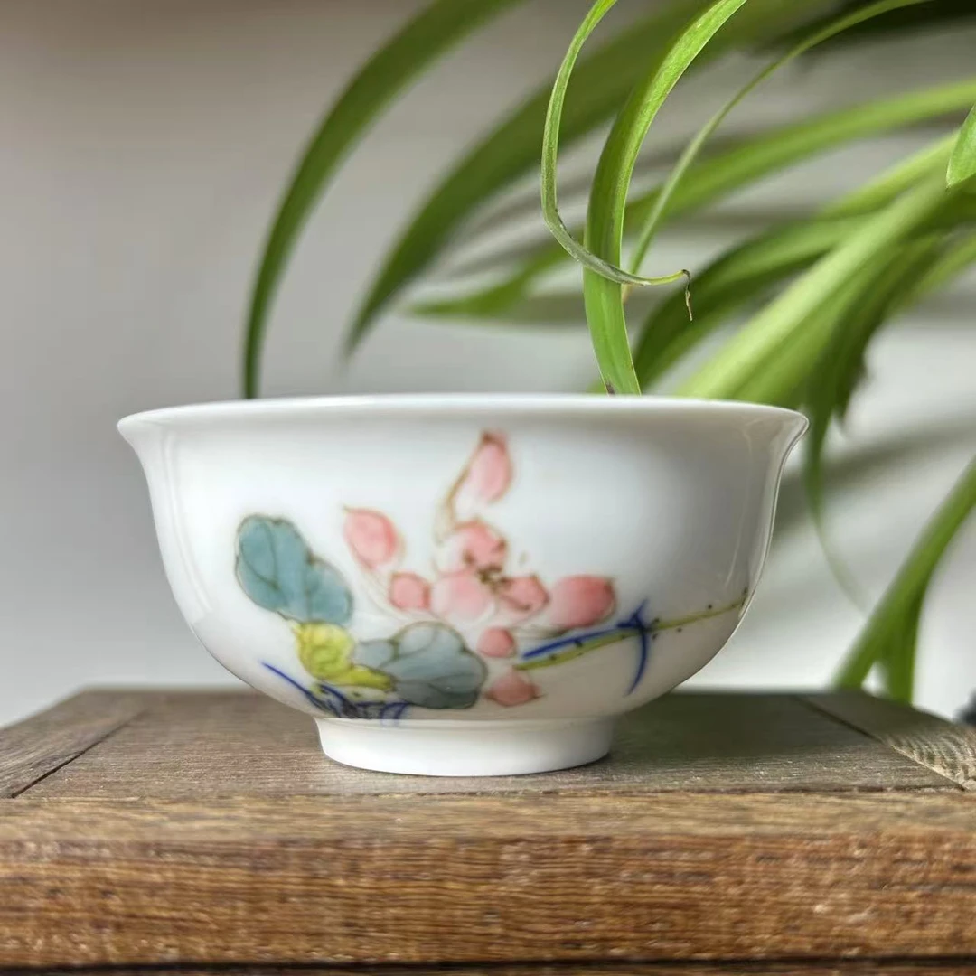 景德镇手绘花卉主人杯【画片随机，款式随机】