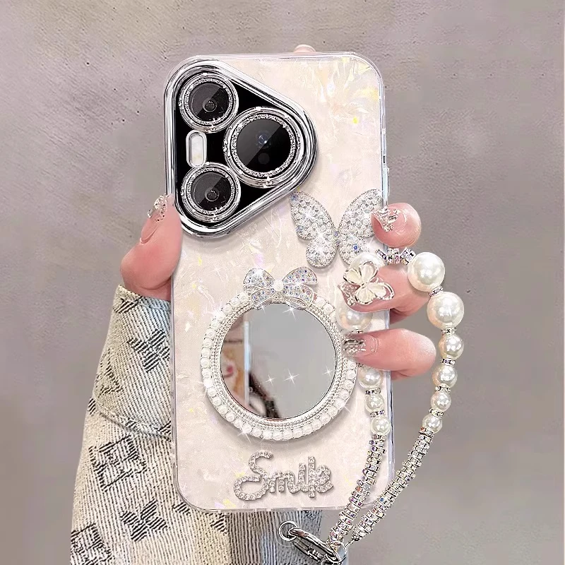 珍珠圆镜适用荣耀400pro手机壳300pro硅胶Magic7网红200防摔保护