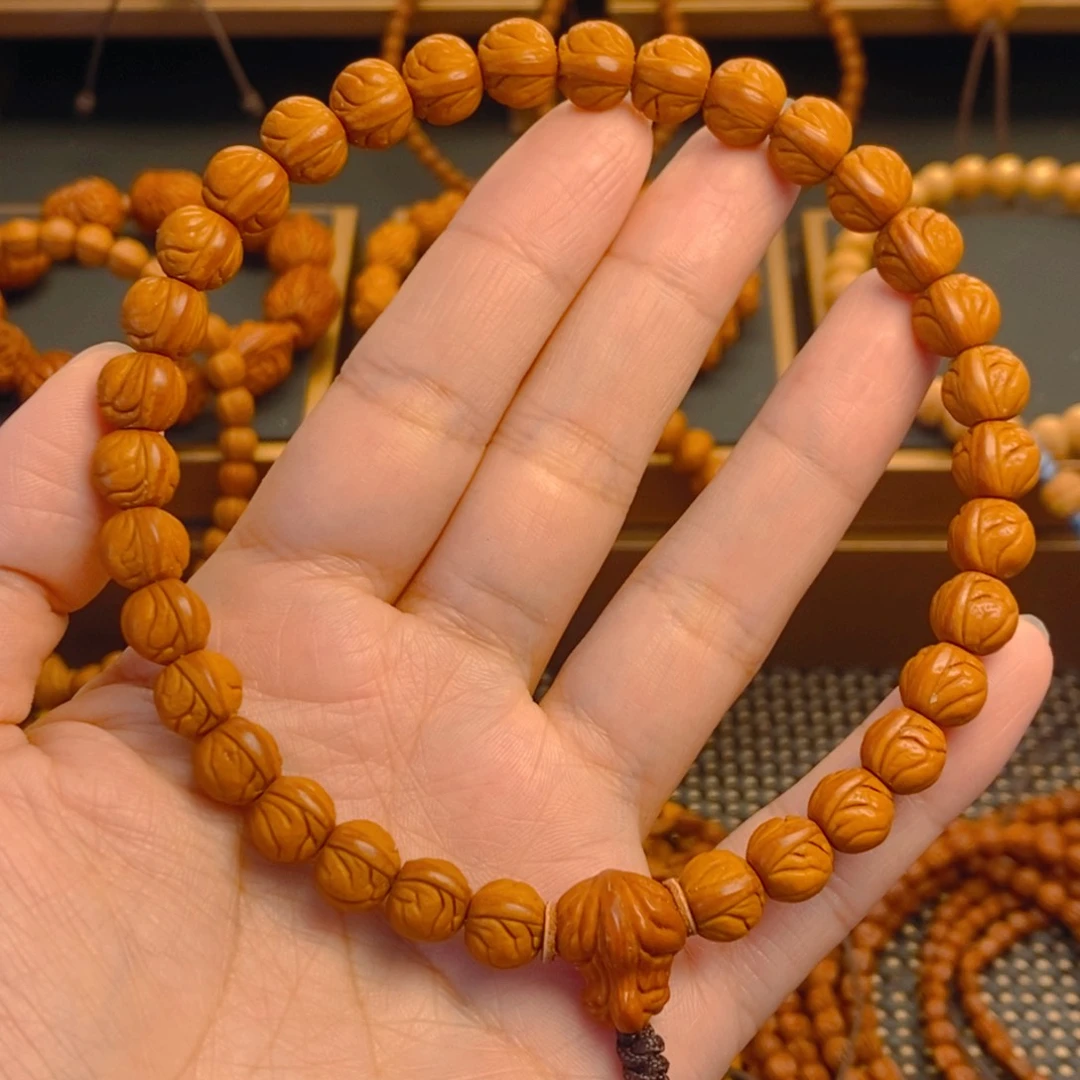 通***透桃核吊坠秦岭森林09