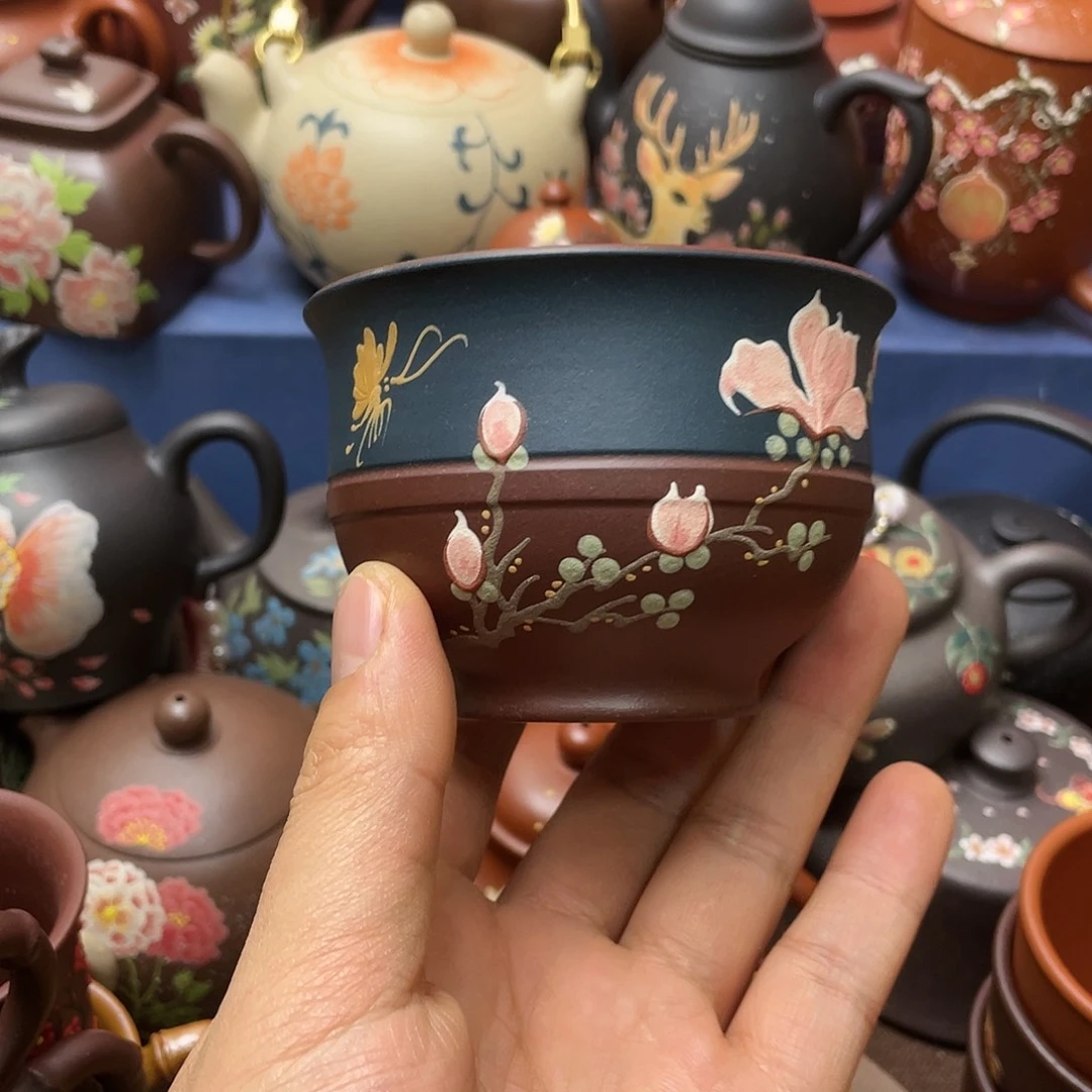 茶杯红泥紫砂主人杯170cc