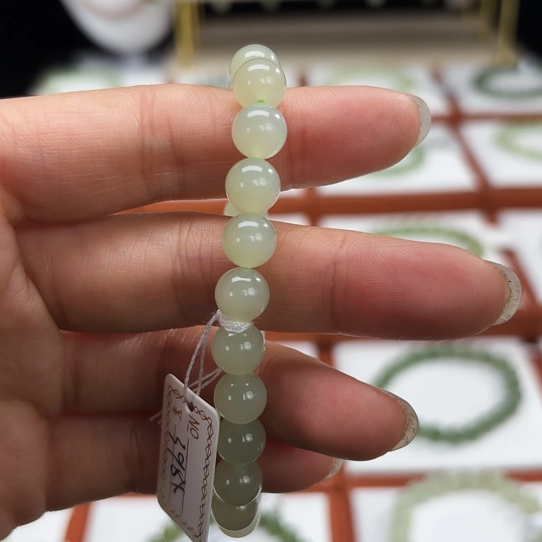 和田玉手串未镶嵌梦****暖