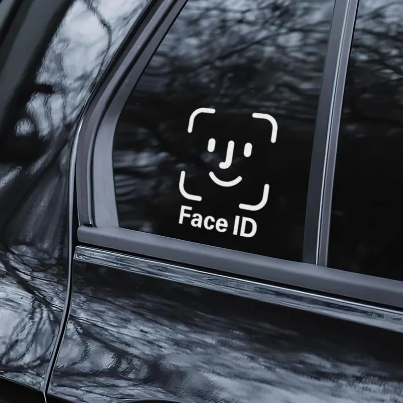 汽车贴纸FaceID扫脸进入个性创意搞怪车贴电脑机箱车身玻璃装饰贴