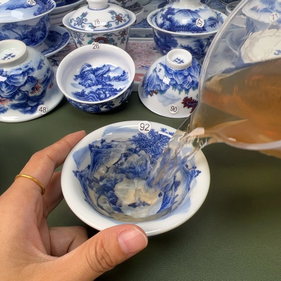 景德镇纯手工纯手绘茶具木木92