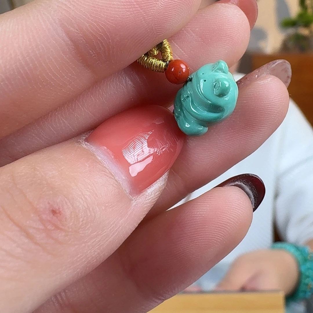 绿松石未镶嵌挂件