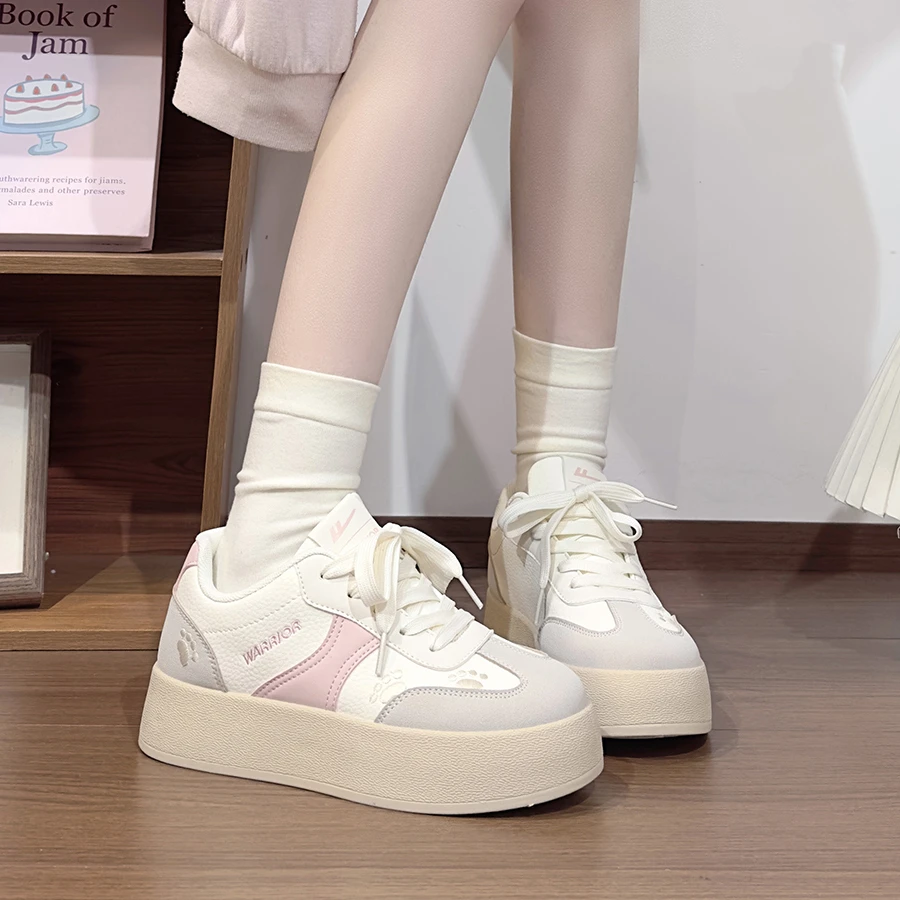 回力粉棕厚底小白鞋2026新款学生通勤休闲鞋时尚百搭复古韩版板鞋