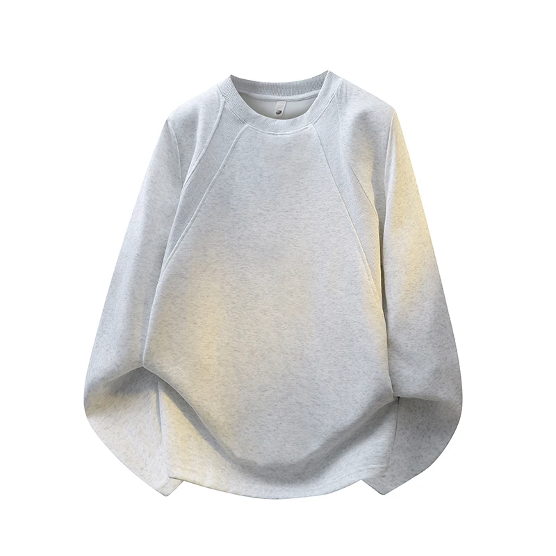 美式重磅解构长袖T恤男秋季新款潮牌正肩卫衣休闲宽松内搭打底衫