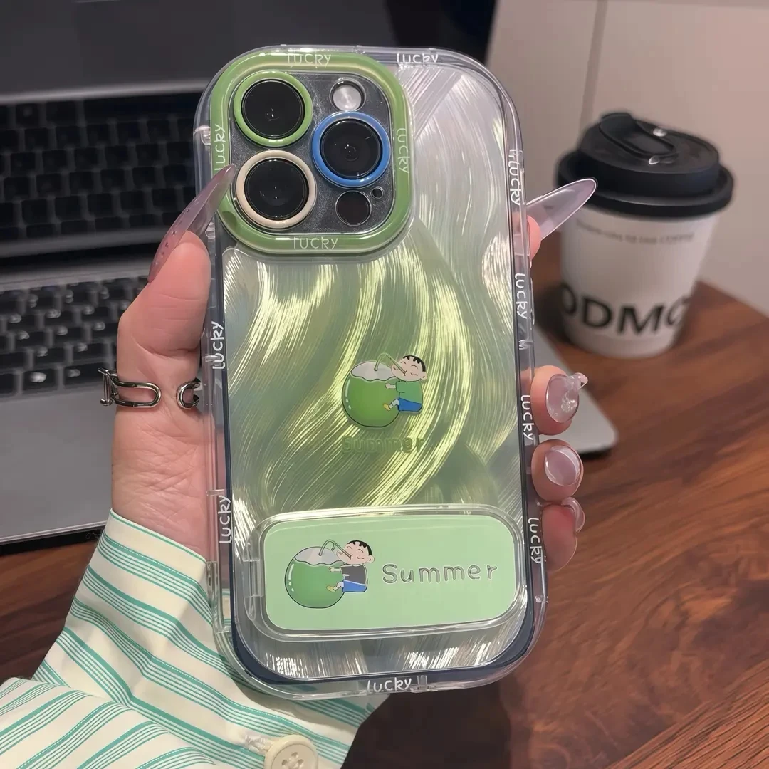 奥菲顿椰子西瓜小新适用iPhone1615羽纱手机壳华为vivo小米oppo套