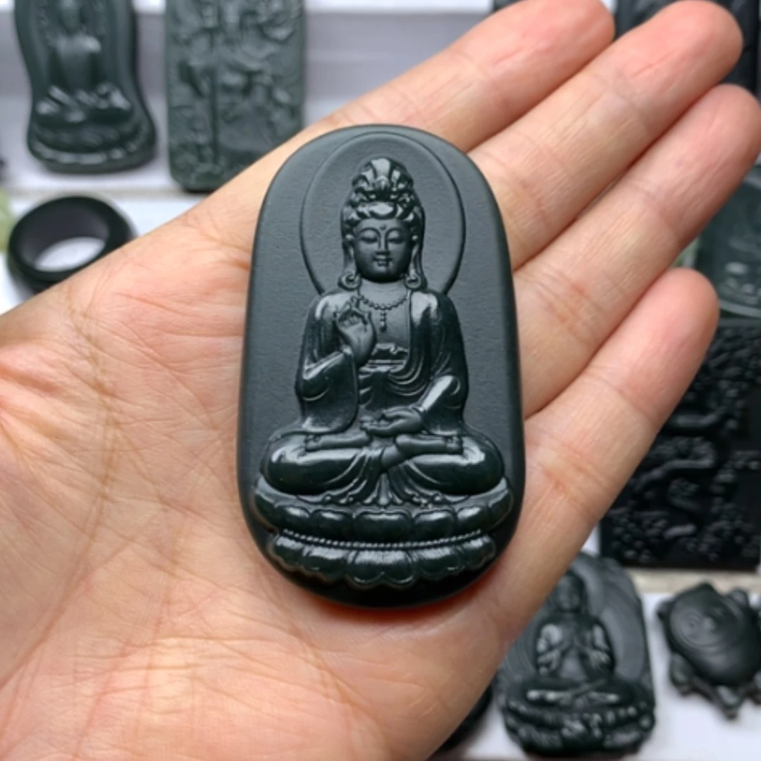 【闪购商品】颈饰未镶嵌和田玉双面雕刻