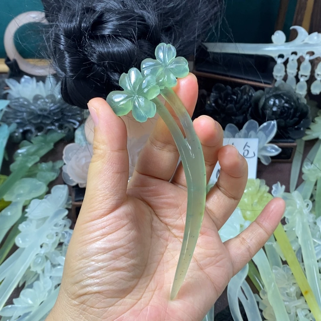 蛇纹石玉未镶嵌发饰