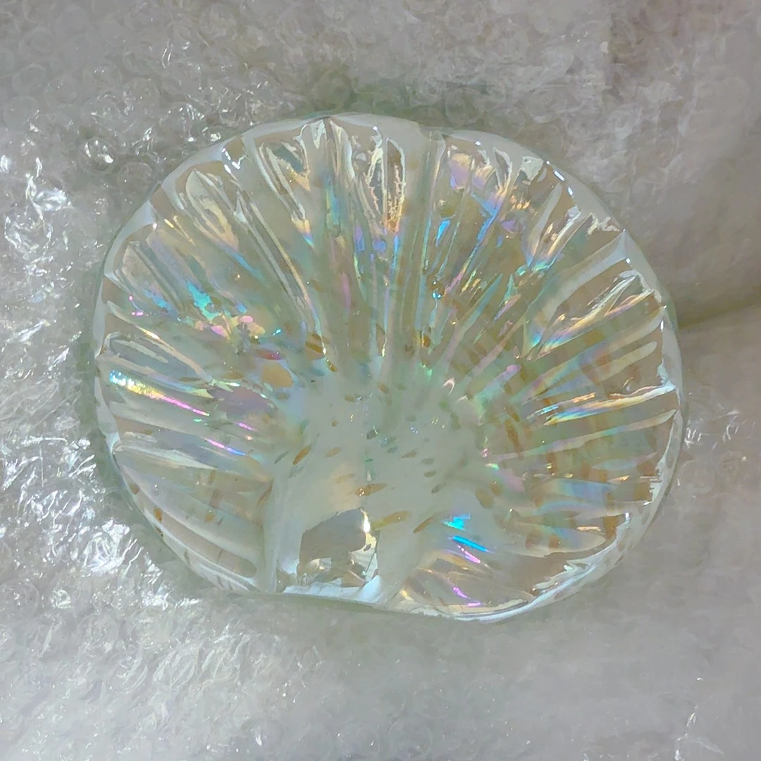 七彩极光琉璃贝壳摆件渐变（高12cm*宽15cm）