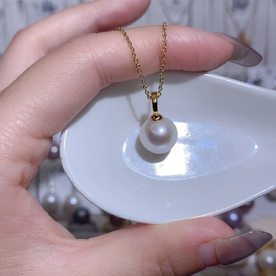淡水珍珠银S925镶嵌吊坠(赠链)财****?w