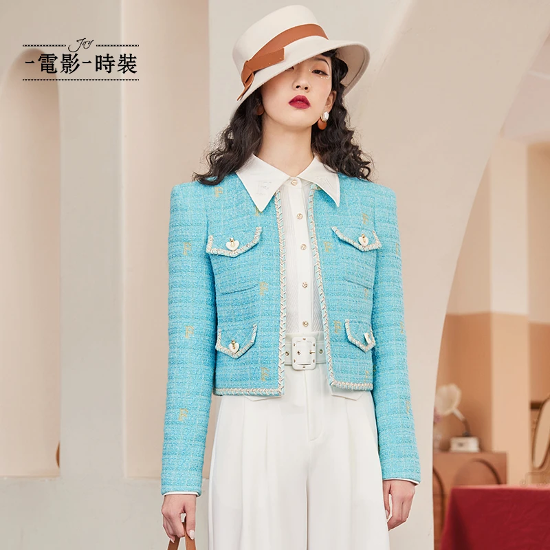 【老板娘夏天】一电影一时装小香风短款上衣外套FEQG111609