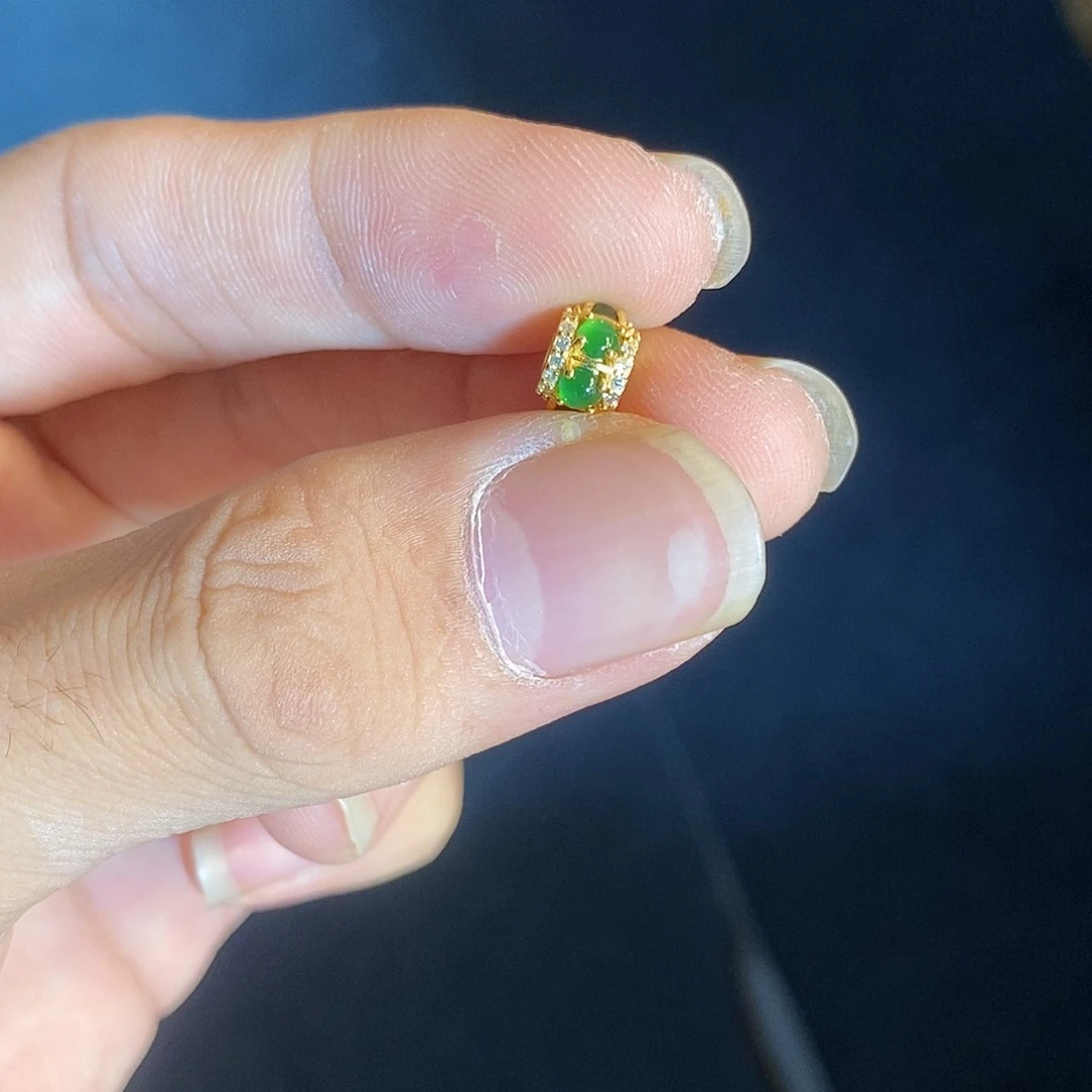 吊坠(不含链)银S925镶嵌翡翠