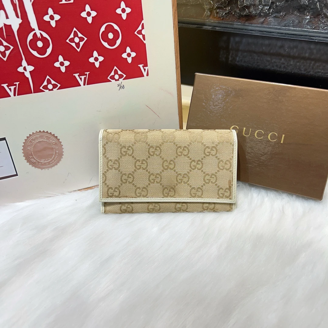 95新 GUCCI/古驰 GUCCI古驰老花钱包a6276
