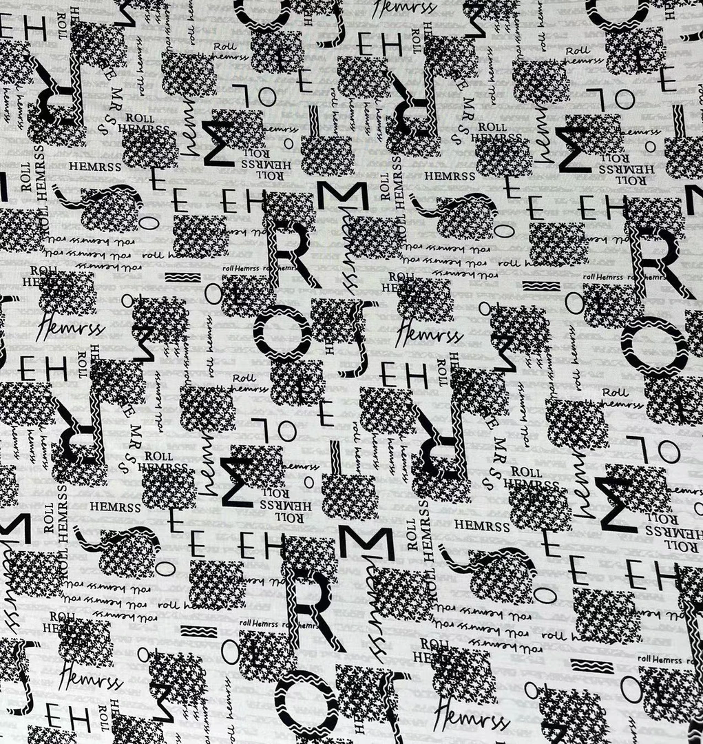 100%棉贡缎!字母花!服装面料【两米包邮】棉绸布