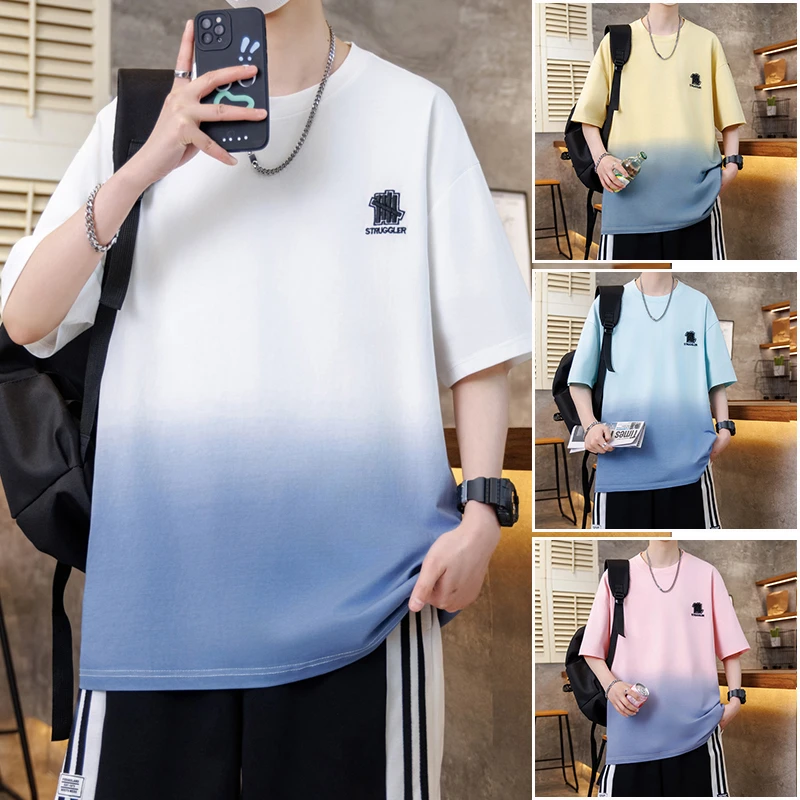 青少年学生夏季新款短袖T恤休闲运动男生半袖体恤上衣大童夏装