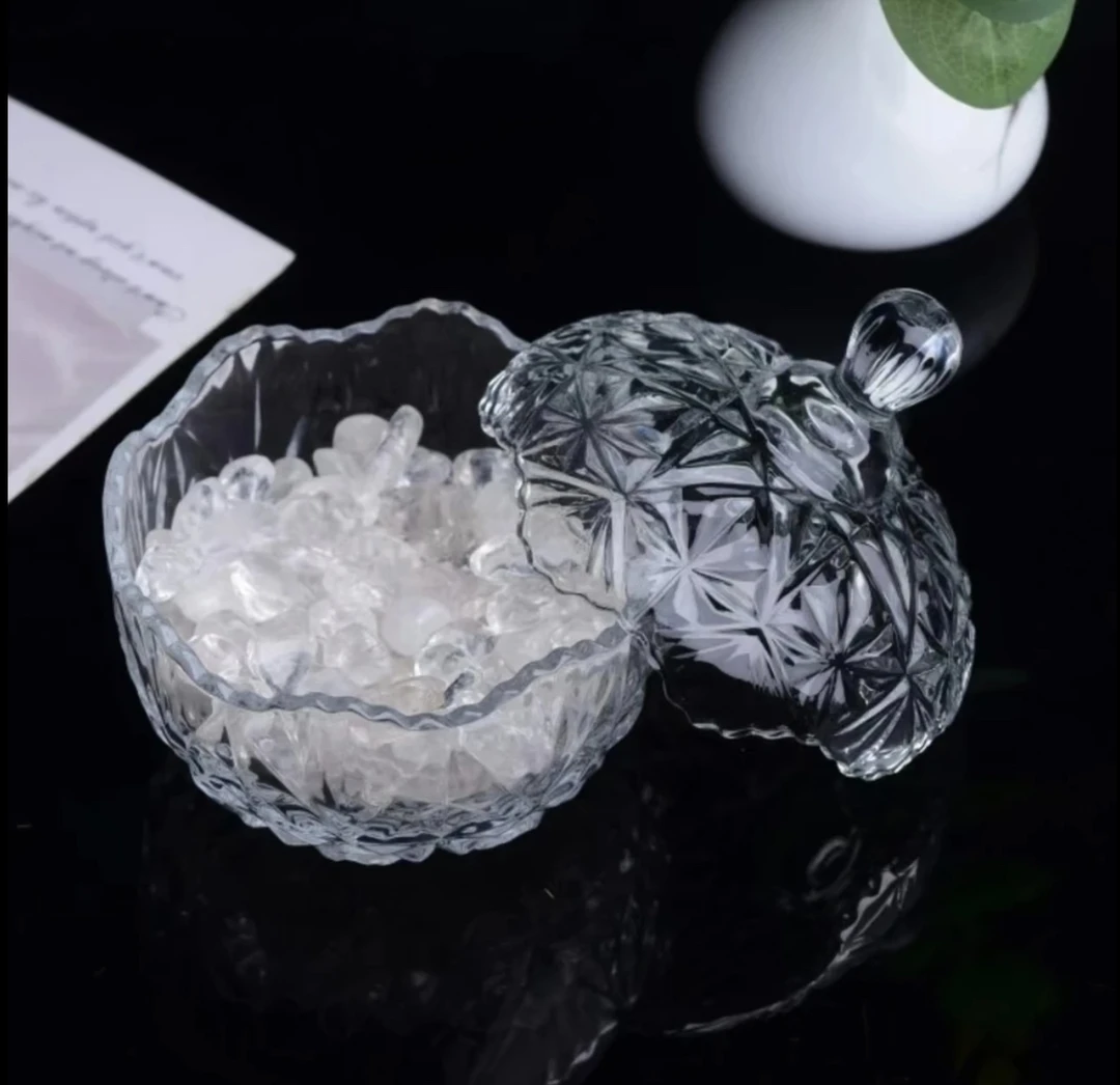 天然水晶碎石摆件手链消磁石饰品容器收纳盒器皿消磁碗