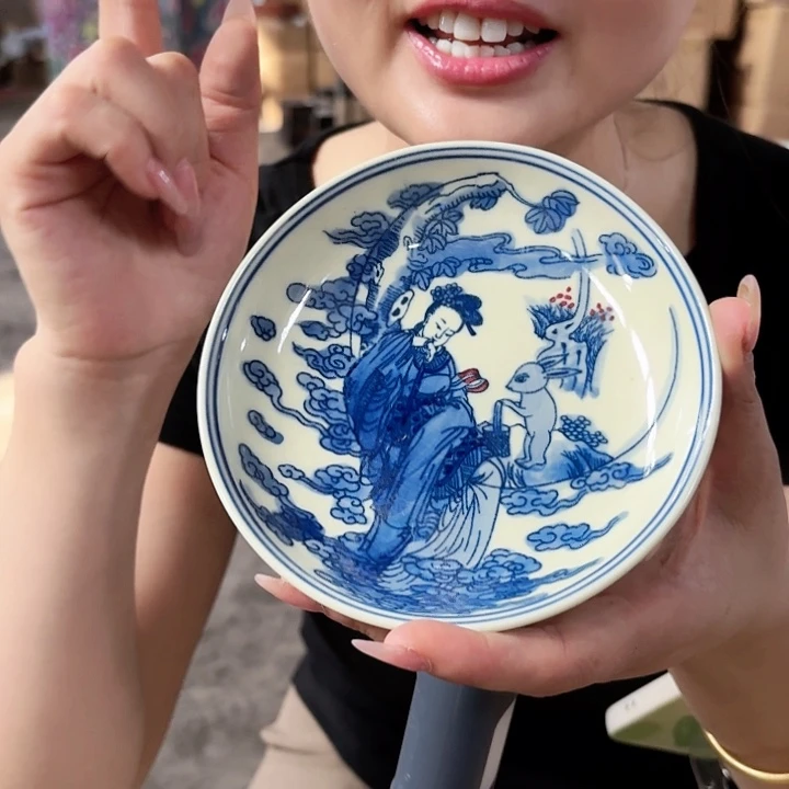 摆件景德镇高温陶瓷青花