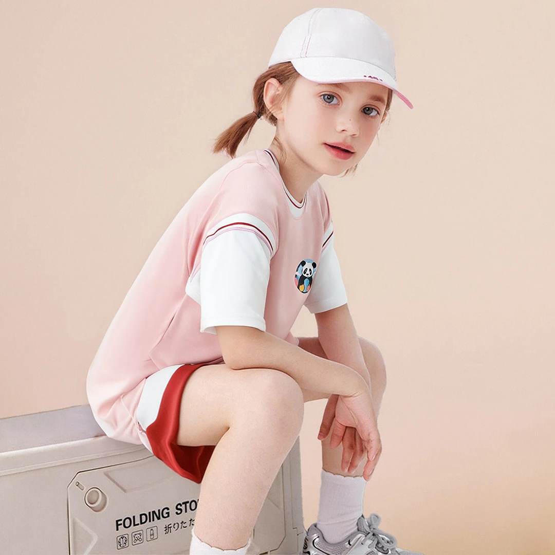 女童短袖套装酷帅新款运动夏洋气女孩中大童儿童休闲哥SP542106