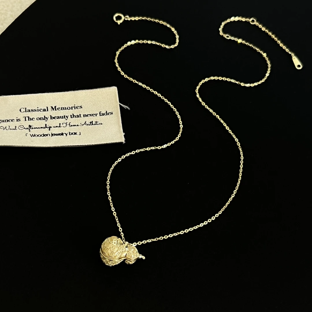 坠链均925银锆石 【福禄发生】金色葫芦项链846