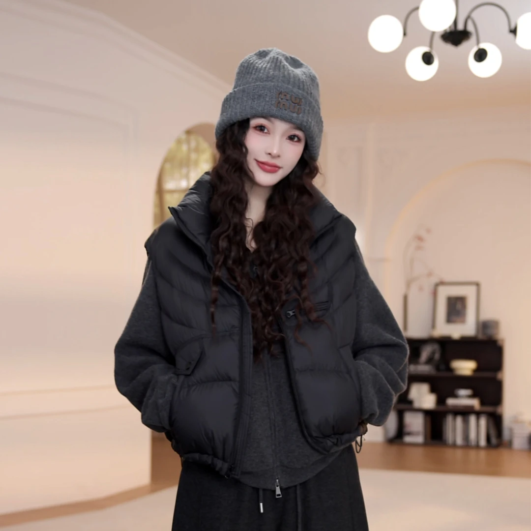 【YANYAN】纯色立领羽绒马甲女冬季新款设计感百搭保暖叠穿马夹7014